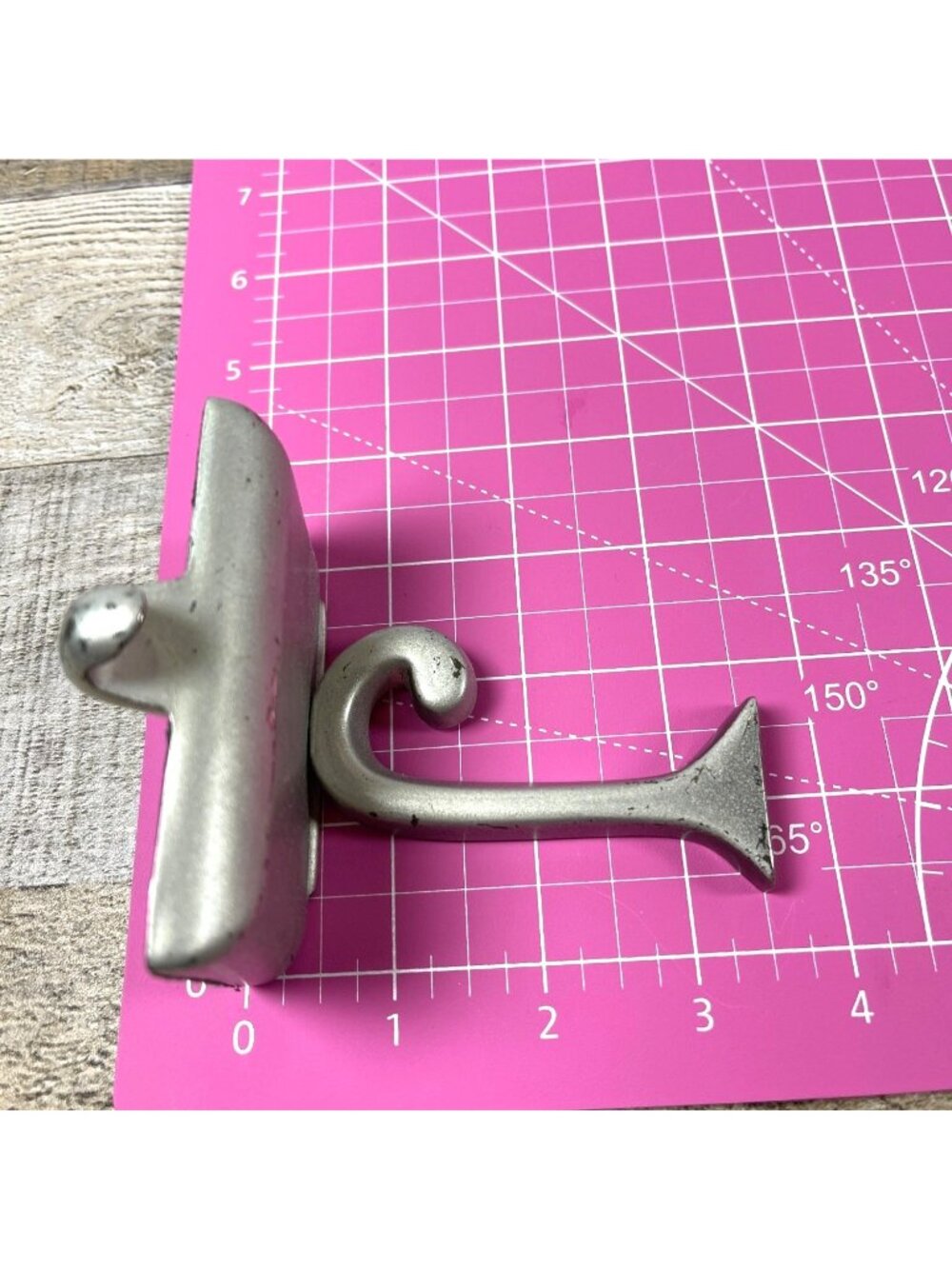 Vintage Pottery Barn Silver JOY Christmas Stocking Holders Weighted Mantel Hooks - Picture 7 of 12